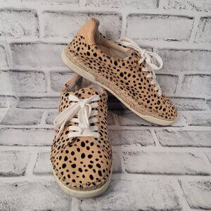 Dolce Vita Madox Calf Hair Leopard Print Espadrille Sneakers Size 7.5